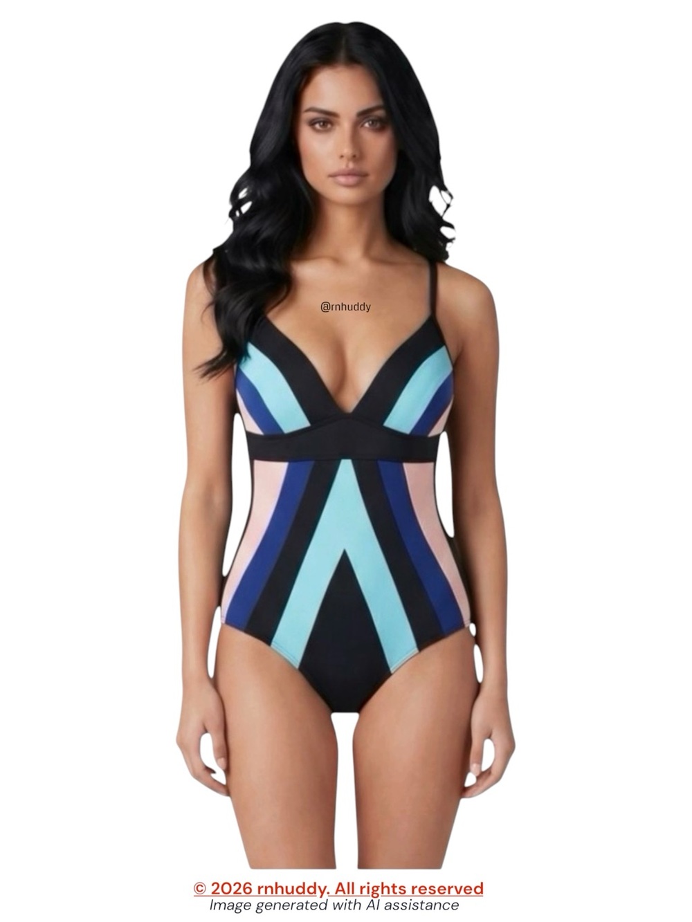 City Chic size 18 color block swimsuit